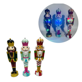 Adorno Navideño Cascanueces Musical con Luz LED, 36.5 cm de altura