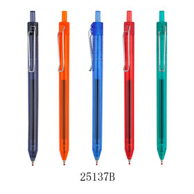 New 0.7mm Smooth Writing Transparent Colored Metal Clip Gel Ink Pen