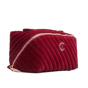 Kosmetiktasche aus Samt in Kissenform, Schminktasche im Akkordeon-Stil, individuelle Schminktasche aus Samt, Herstellung hochwertiger Kosmetiktaschen
