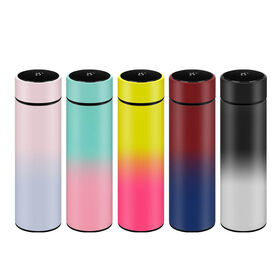 Garrafa de Água Inteligente de Aço Inoxidável de Alta Qualidade 500ml com Display de Temperatura LED - Garrafa Térmica a Vácuo Inteligente
