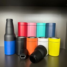 Fully Insulated Stainless Steel 12 oz Beer Soda Beverages Bottle Cooler Blank Sublimation Beer Bottle Insulator Can Cooler