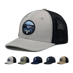 Trucker Cap mit Mesh-Einsatz, individuellem Logo und zusätzlichen Farben - Werbe-Trucker-Cap für Damen und Herren