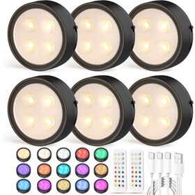 Luz noturna LED com remoto recarregável sob gabinete iluminação cor 1200mAh mudando luzes vara magnética em luzes para cozinha