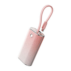 El mejor regalo Mini banco de energía de diamante de 10000 mAh Cargador portátil de carga rápida con cable tipo C incorporado para fiesta Cumpleaños Graduación
