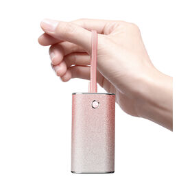 Mini-Powerbank im Diamant-Design mit 10000mAh, integriertem USB-C-Kabel und 22,5W Schnellladefunktion für Taschen und kleine Handtaschen