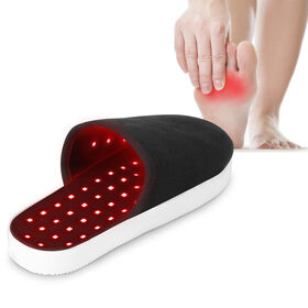Anpassbare LED-Therapie-Hausschuhe 660nm/850nm Rotlicht-Schuhe für Fußgesundheit Tragbare Behandlung für Entspannung und Wellness zu Hause