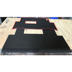 REACH Certified Anti-Slip Rubber Golf Cart Mat I20/I40/i60L - All Weather Diamond Pattern Floor Liner, Heavy Duty 5mm Thickness