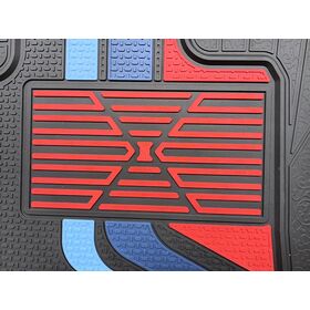 REACH Certified Latex Car Floor Mat Set Universal Fit Stain Resistant Heavy Duty All Weather Automotive Floor Mats