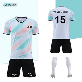 Maillots de Football Blancs Personnalisés en Usine, Sublimation, Ensemble Complet, Kits de Football, Vêtements d'Entraînement, Maillot de Football Rétro