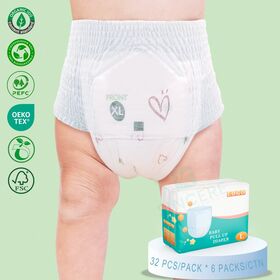 High Quality Soft Waist Disposable Baby Pull-up Pants Diapers with Breathable Back Sheet Printed Feature Soft Breathable