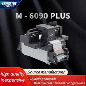 Factory price+High droop+6090 Plus Color Printing Press+xp600 inkjet nozzle+AI Visual Positioning UV Printer for Metal Badges