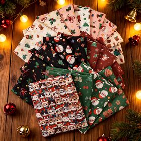 Christmas series fabrics, high-quality fabrics for clothing, home textiles, and decorative fabrics
