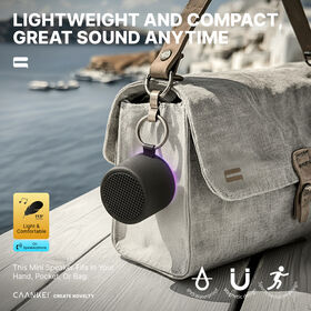 CAANKEI IPX5 outdoor travel speaker colorful RGB light magnetic stand TWS speaker phone holder portable
