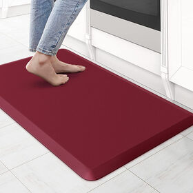 Anti-Fatigue Kitchen Floor Mat: Eco-Friendly PU, Stain-Resistant, Exceeds CE Anti-Slip Standards, Ideal for High-Traffic Areas