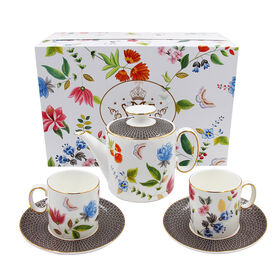 Conjuntos de Louça de Chá de Luxo em Porcelana Fina Bone China, Louça de Cerâmica Chinesa Colorida, Segura para Lava-Louças para Sala de Estar e Jantar