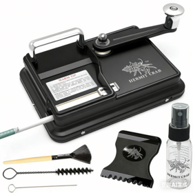 HERMIT CRAB Automatische Metall-Blättleriermaschine für 6.5mm Hülsen, mit Bodendeckel, CE-zertifiziert, Schwarz