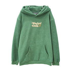 Casual hoodie with custom letter logo, thickened fleece, large size, and foaming printing on the hood.