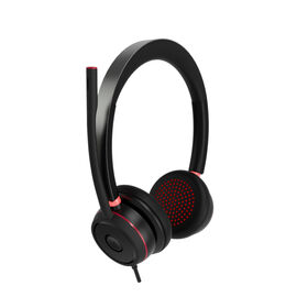 OEM ODM Auriculares Supraaurales Duraderos de Metal y Cuero con Cancelación de Ruido Ambiental (ENC) Auriculares con Cable para Teams/Zooms/PC