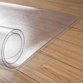 GRS Certified Clear PVC Office Chair Mat: 36-inch Diameter, Enhanced Grip, Stain Resistant, Meets ROHS Requirements