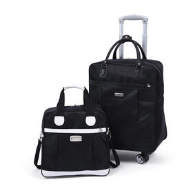 Set Perlengkapan Travel 2 Pcs Modis, Koper Troli Portabel, Tas Tangan Travel Anti Air, Ideal untuk Perjalanan Bisnis dan Liburan