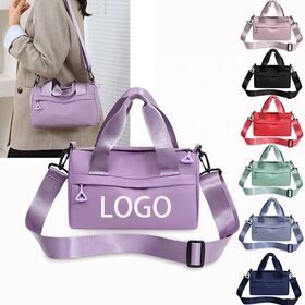 Bolso bandolera tipo Duffel con logo personalizado, mini bolso de viaje de nylon moderno, bolso de hombro informal con cremallera, superventas para uso diario de mujeres