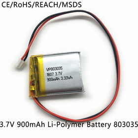 Arc-Shaped 3.7V 900mAh Li-Polymer Battery 803035 | Curved Lithium Ion Rechargeable Cell for Wearable Devices & Smart Electronics