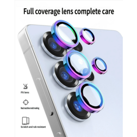 Protetor de Lente de Câmera S25 HD Antirreflexo de Vidro Temperado Metálico Anti-Arranhões para Samsung S25 Ultra S26 S24 S23