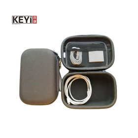 Pequeño Estuche Impermeable de EVA Duro para Auriculares con Llavero, Monedas, Cables de Cargador, Almacenamiento de Malla, Bolsa Personalizada para Auriculares para Viajes
