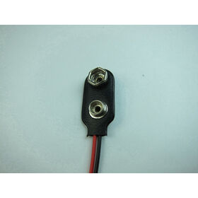 thumbnail image 2 of 9V Battery Holder With Snap Connector – 6.5cm/10cm/15cm Cable Lead Options, Black Plastic 2 of 6