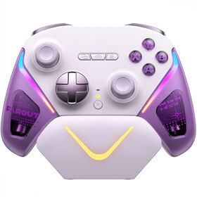 Manette de Jeu Sans Fil TMR Joystick avec Démarrage/Arrêt Intelligent, Bouton Arrière, Station de Charge, Déclencheur Double Linéaire pour PC