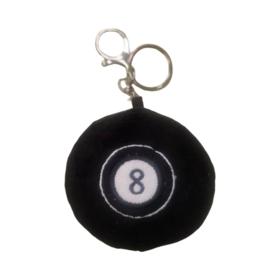 100% polyester Eightball keychain