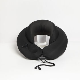 Polyester gonflable manuel en forme de U pour le soutien du cou Compact Portable Voyage Oreiller Bureau de l'avion