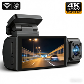 4K Resolution Best- seller Dash Cam Manufacturer with G-sensor, Parking Monitor, seamless loop recording, WiFi and GPS supported