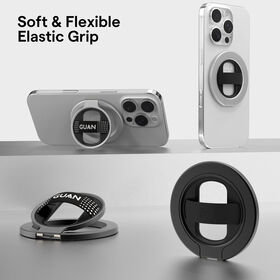 Chang elástico dedo antideslizante 360 grados de rotación de material de aluminio patente magnética Snap Grip teléfono titular multies Ángel aplicación