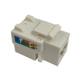 Jack Keystone Cat6 Court Blanc - Connecteur RJ45 Réseau