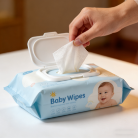 Toallitas Húmedas Sensibles Hipoalergénicas Sin Alcohol Desechables para Limpieza de Manos y Cara para Bebés