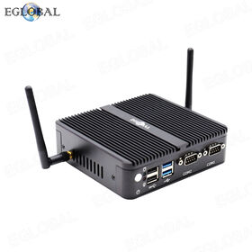 EGLOBAL Pabrik OEM/ODM Mini PC Fanless In-tel J5005 Dual Lan 2*Com DDR4 VGA HD 2*USB Win10 Linux IOT Router Industri