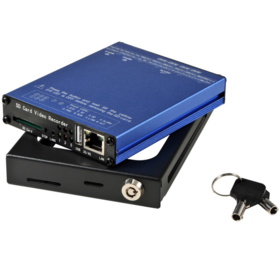 Mini DVR Mobile AHD 4 Canaux 1080P avec Carte SD pour Bus, 4G GPS Capteur G WiFi en Option