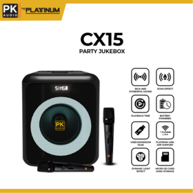 Platinum CX15 Kabelloser Bluetooth Karaoke Jukebox Lautsprecher für Outdoor-Partys