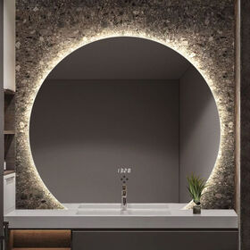 Espejo de baño sin marco con montaje en pared LED, aprobado por CE/UL