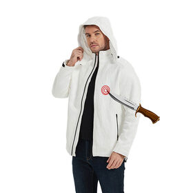 Penjualan Terlaris Anti-Tikam Hoodie Jaket Keselamatan Tahan Potong Pakaian Pelindung Anti Tikam Pisau Putih untuk Pertahanan Pribadi Pria