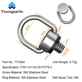 Vis de Caméra à Plaque de Dégagement Rapide - Adaptateur d'Anneau en D 1/4 Pouce et 3/8 Pouce pour Trépieds, Monopodes, DSLR et Équipement Photo