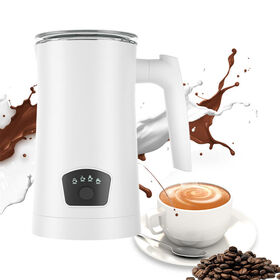4-in-1 Electric Coffee Frother Hot Cold Milk Frother Auto Cleaning Dual Voltage (110V/220V) Stainless Steel Household Appliance