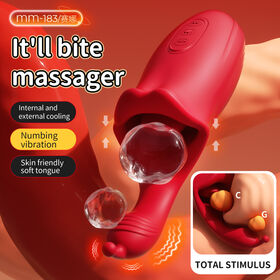 Tongue Vibrator for Love for Use 10 Frequencies USB Rechargeable IPx6 Waterproof Women's G-Spot Clitora*l Stimulator