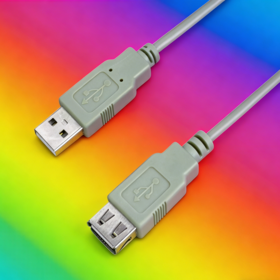 كابل تمديد USB A ذكر إلى A أنثى عالي السرعة 480 ميجابت في الثانية للطابعة ولوحة المفاتيح وأجهزة USB
