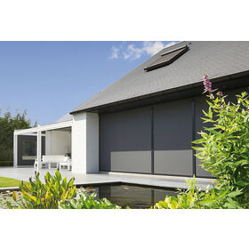 Écran Zip Track Pare-Soleil Imperméable Certifié ISO avec Boîtier en Alliage d'Aluminium pour Pergola Balcon