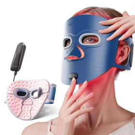 Physiotherapie Gesichtsmasken-Gerät für Zuhause, Photonen-Hautverjüngungsgerät, Hochwertige LED Rot- und Blaulicht-Akne-Schönheitsmaske