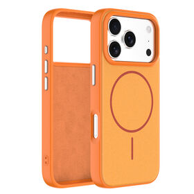 Nueva Funda Magnética Anticaída para iPhone 17 Pro Max, Estilo Simple y Color Caramelo con Anillo Magnético Lumi