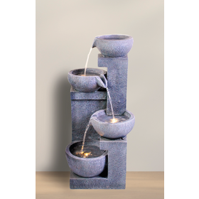 Fontaine d'eau décorative avec pompe et lumière LED pour jardin, intérieur et extérieur, zones industrielles