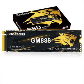 Bestoss Disque Dur Interne NVMe PCIe 4.0 Haute Vitesse 128GB 256GB 512GB 1TB 2TB 4TB SLC 7100mb/sec Disques SSD